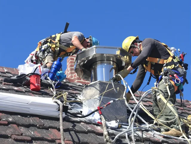 Protective chimney cap installed by Abington Chimney Sweep in Abington, MA