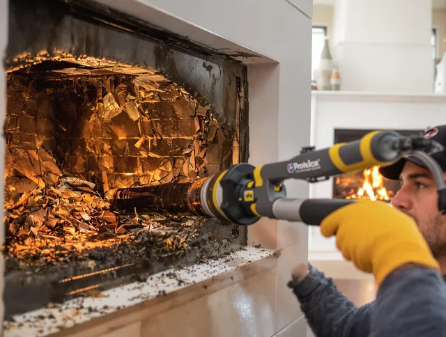 Professional chimney cleaning by Abington Chimney Sweep in Abington, MA