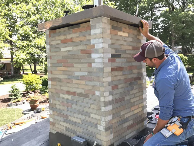 Abington Chimney Sweep completing a modern chimney remodel in Abington, MA