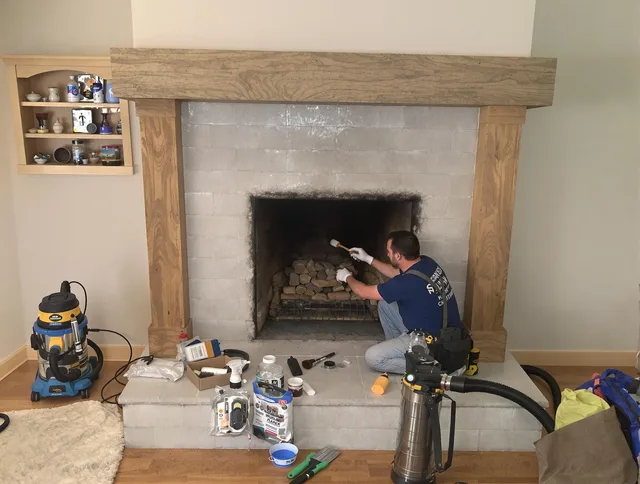 Detailed creosote removal process by Abington Chimney Sweep in Abington, MA