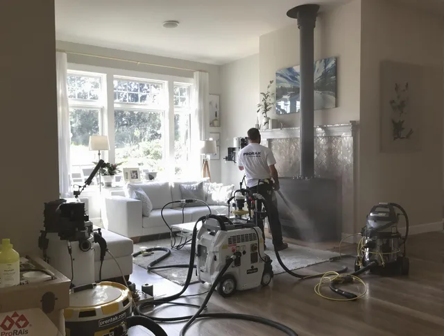 Soot removal service by Abington Chimney Sweep for a fireplace in Abington, MA